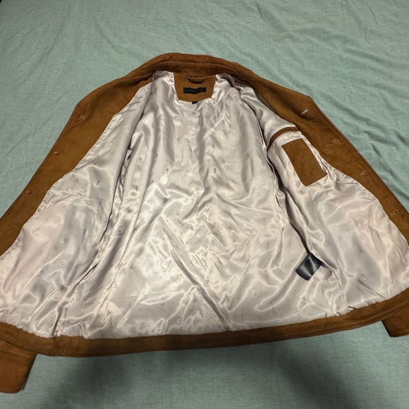 🔥 John Varvatos USA Men’s Suede Jacket M – Camel/Tan, Premium Style - Picture 5 of 5